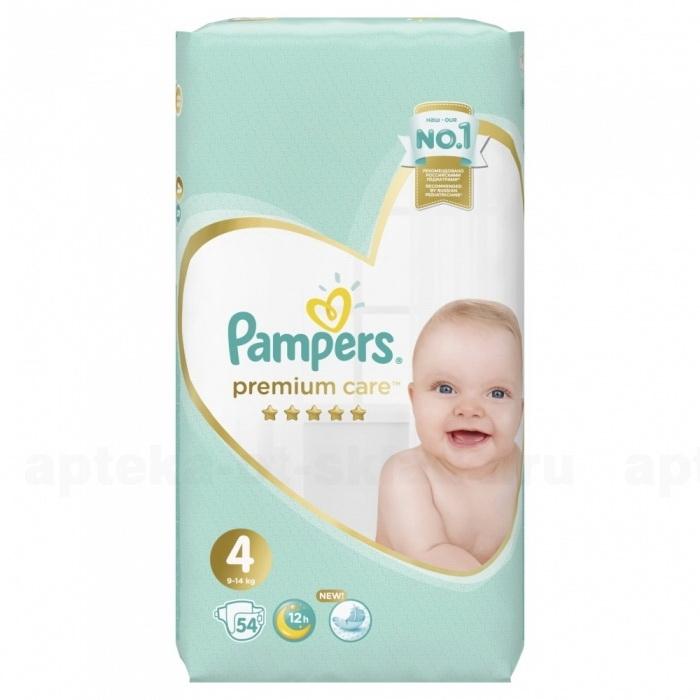 Подгузники Pampers Premium Care (р-р 4) 9-14кг N 54