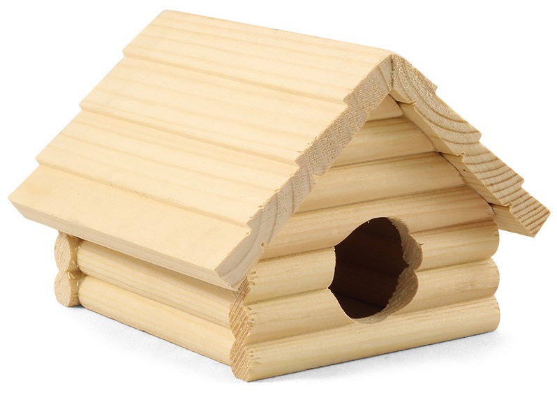 Домик деревянный для мелких животных Гамма 13х13х9см