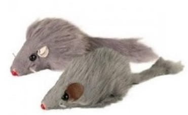 Игрушка мышь для кошек Yugi из искусственного меха 5см n2