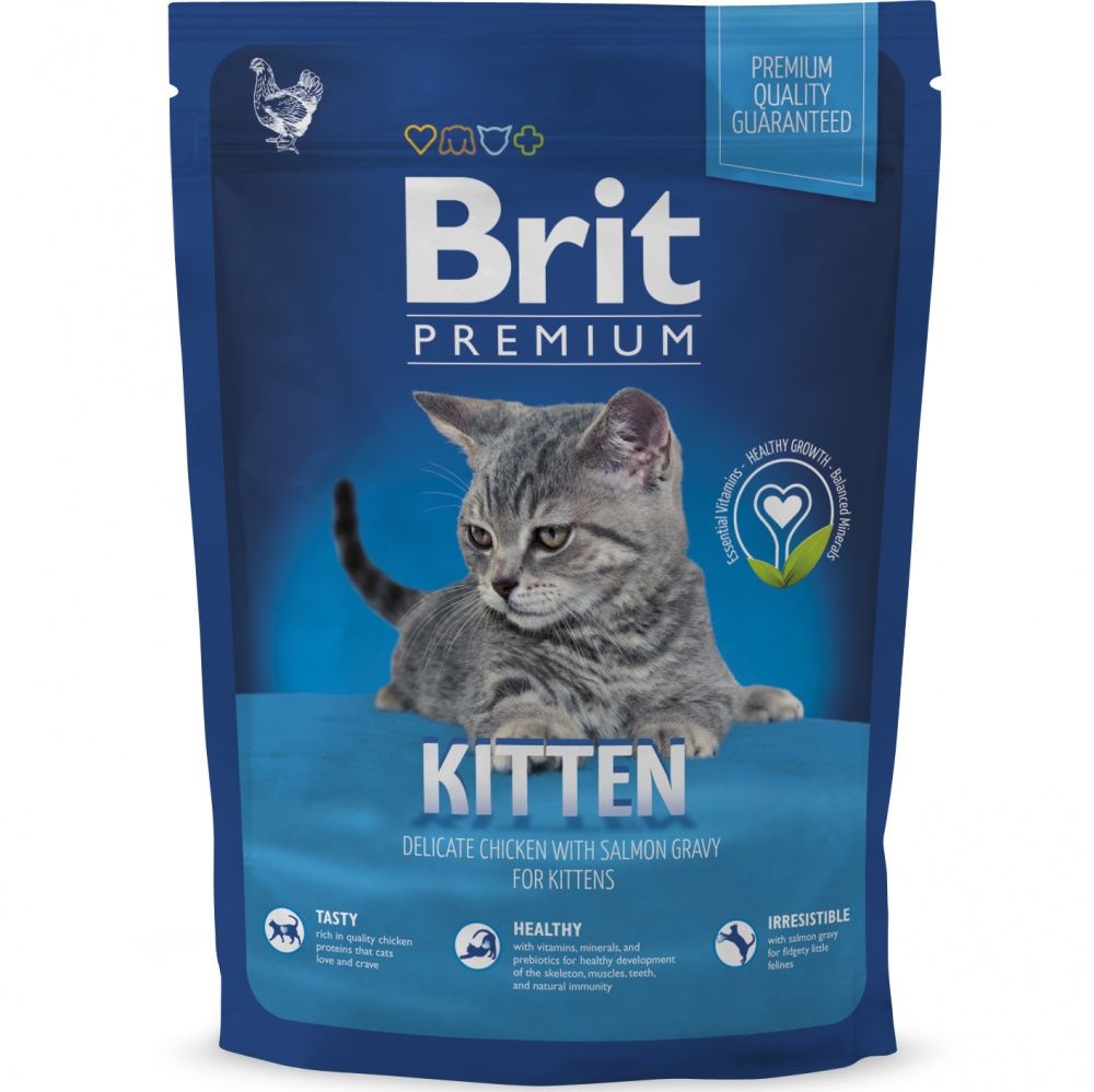 Корм для котят Brit premium cat kitten 800 г курица в лососевом соусе