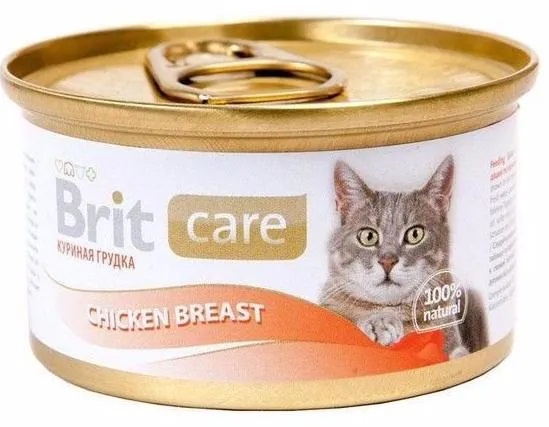 Корм для кошек Brit care 80 г бан. куриная грудка