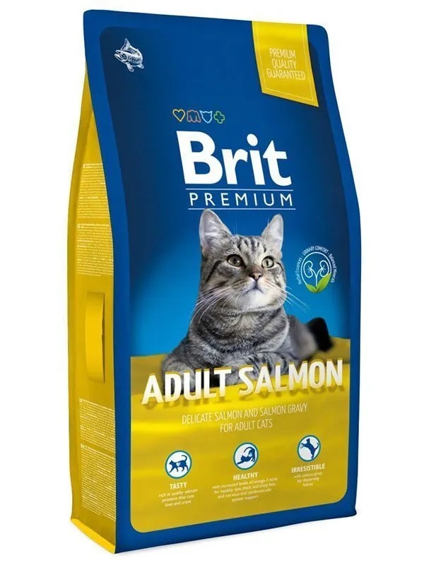 Корм для кошек Brit premium cat adult 2 кг лосось