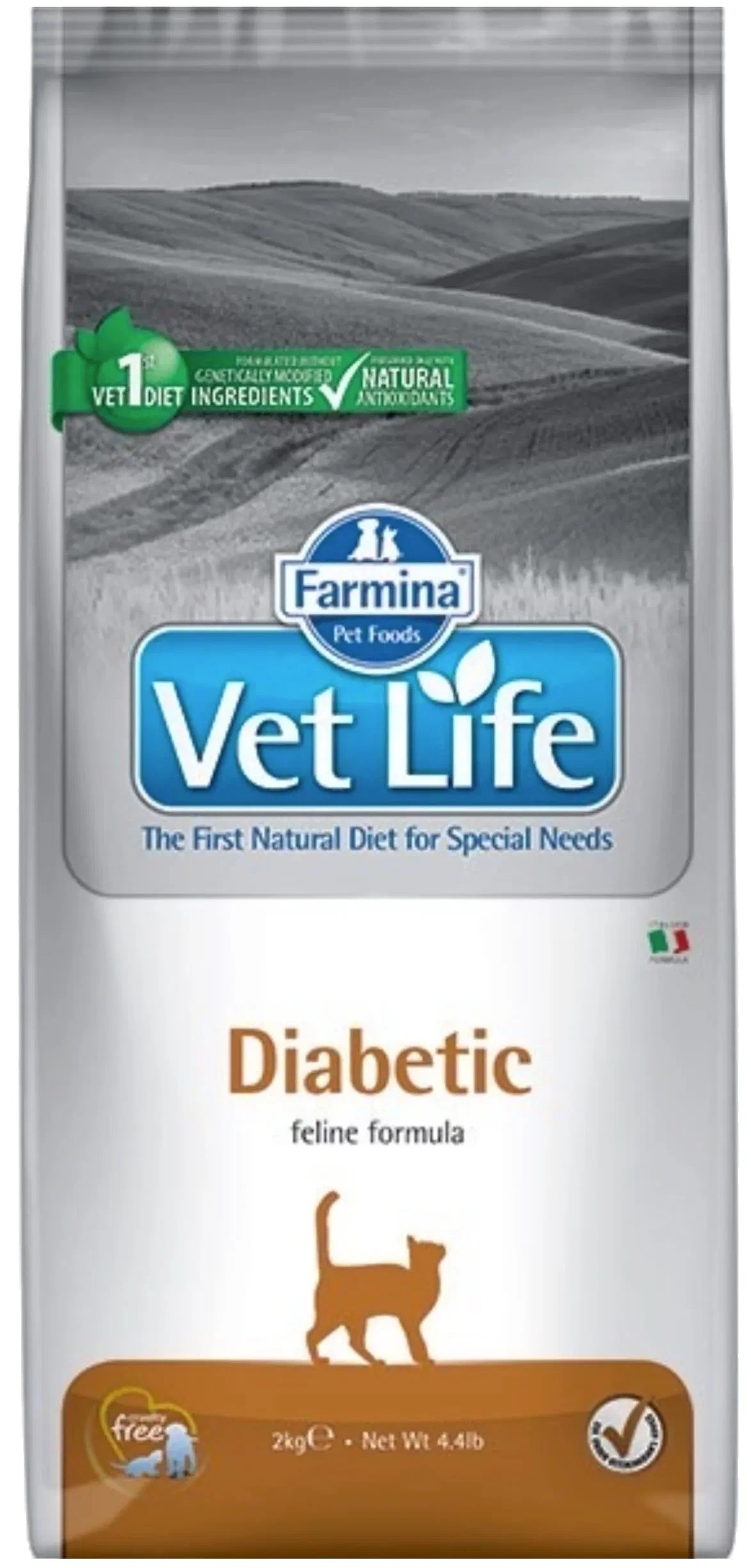 Корм для кошек диабетиков Farmina vet life cat diabetic 2 кг