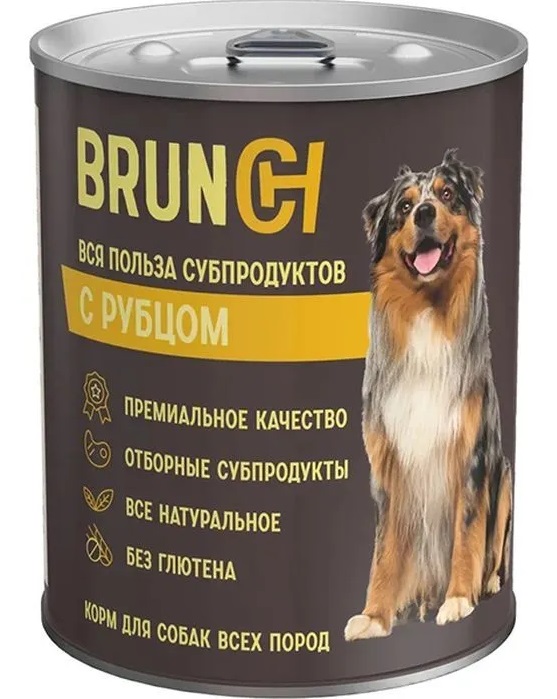 Корм для собак Brunch 340 г бан. с рубцом