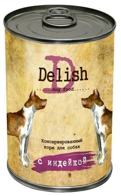 Корм для собак Delish 400 г бан. индейка