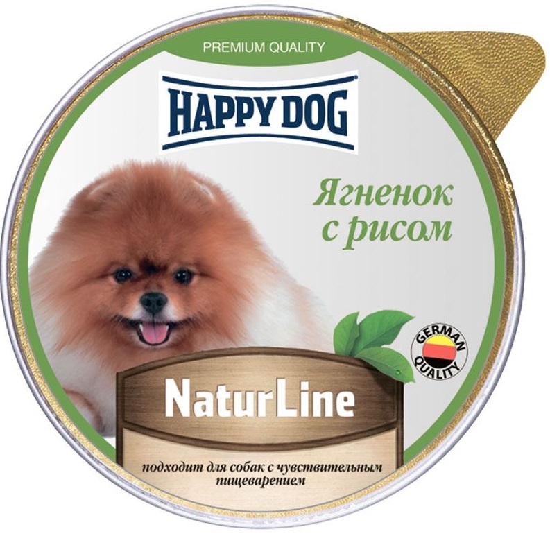 Корм для собак Happy dog natur line паштет 125 г ягненок с рисом