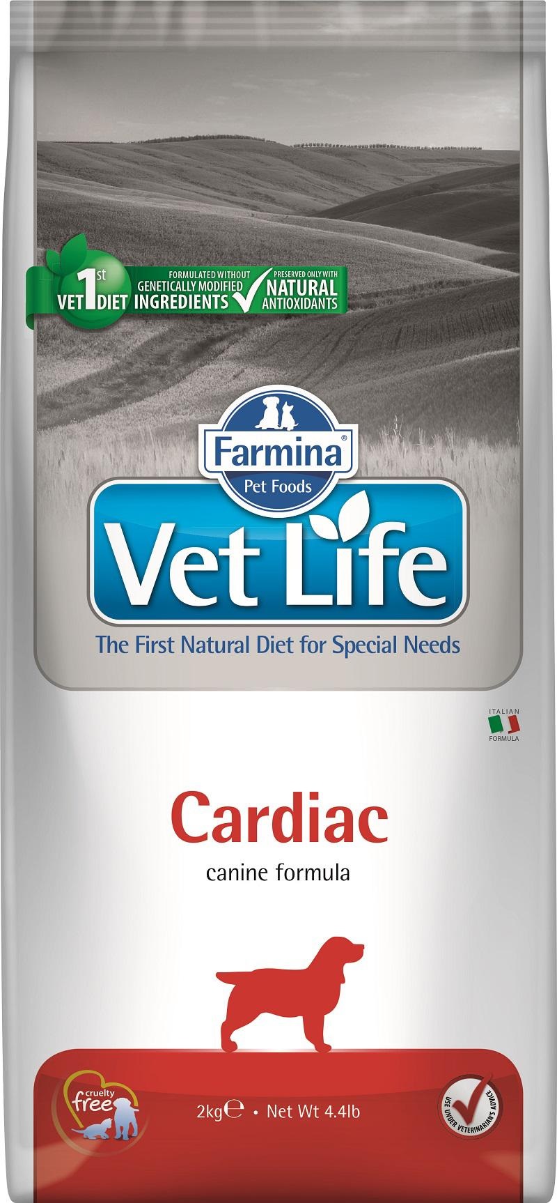 Корм для собак при хронической сердечной недостаточности Farmina vet life dog cardiac 2 кг