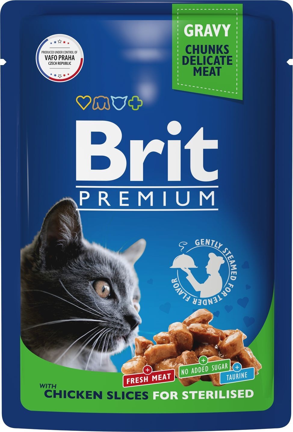 Корм для стерилизованных кошек Brit premium 85 г пауч цыпленок в соусе