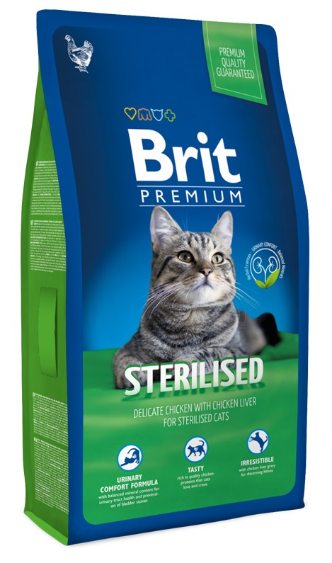 Корм для стерилизованных кошек Brit premium cat sterilised 2 кг курица