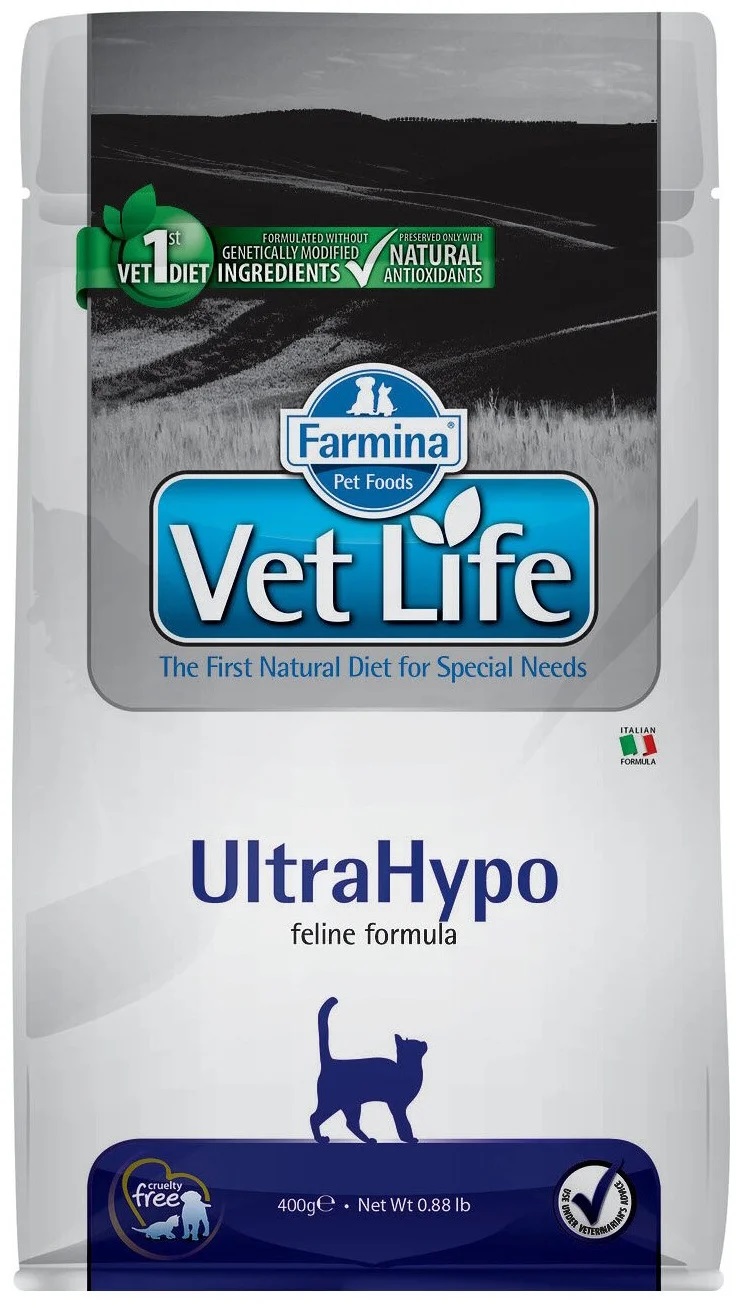 Корм ультрагипоаллергенный для кошек Farmina vet life cat ultrahypo 400 г