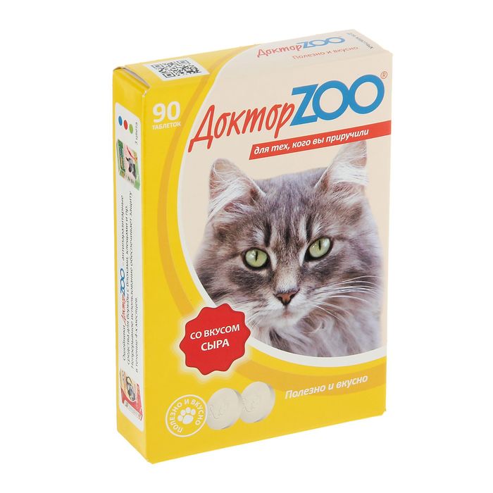 Лакомство витаминное для кошек Доктор зоо n90 сыр
