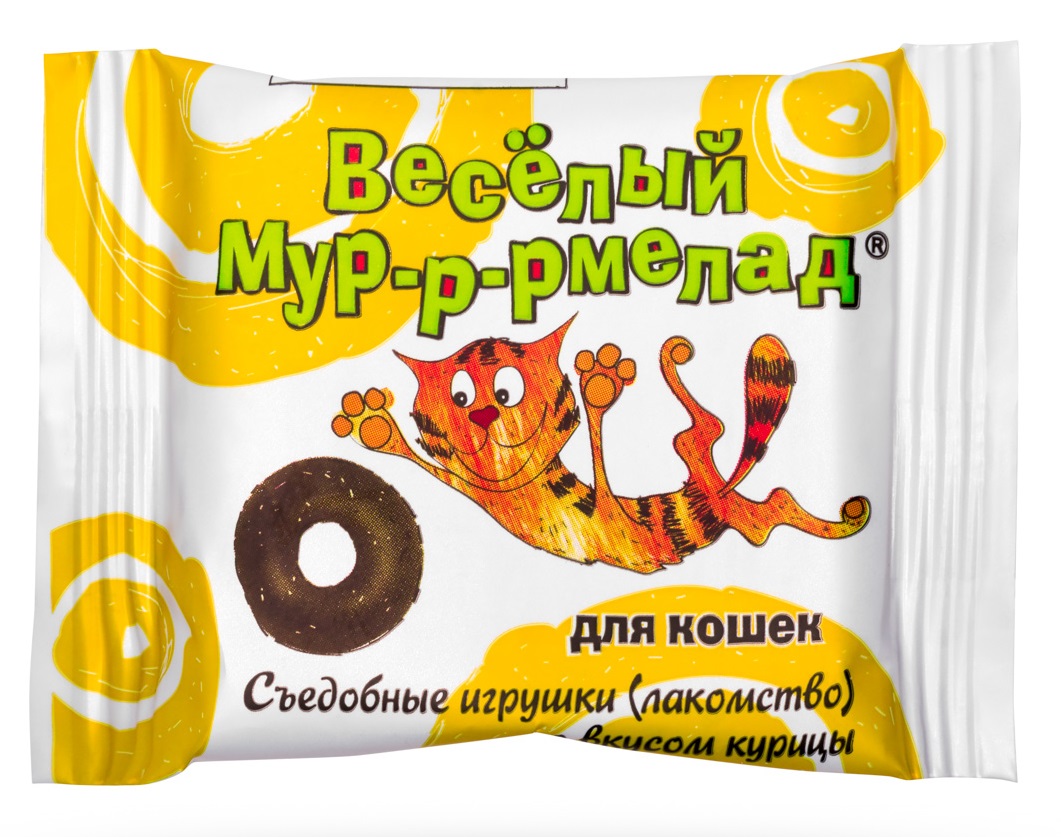 Лакомство для кошек Веселый мур-р-рмелад 6 г курица