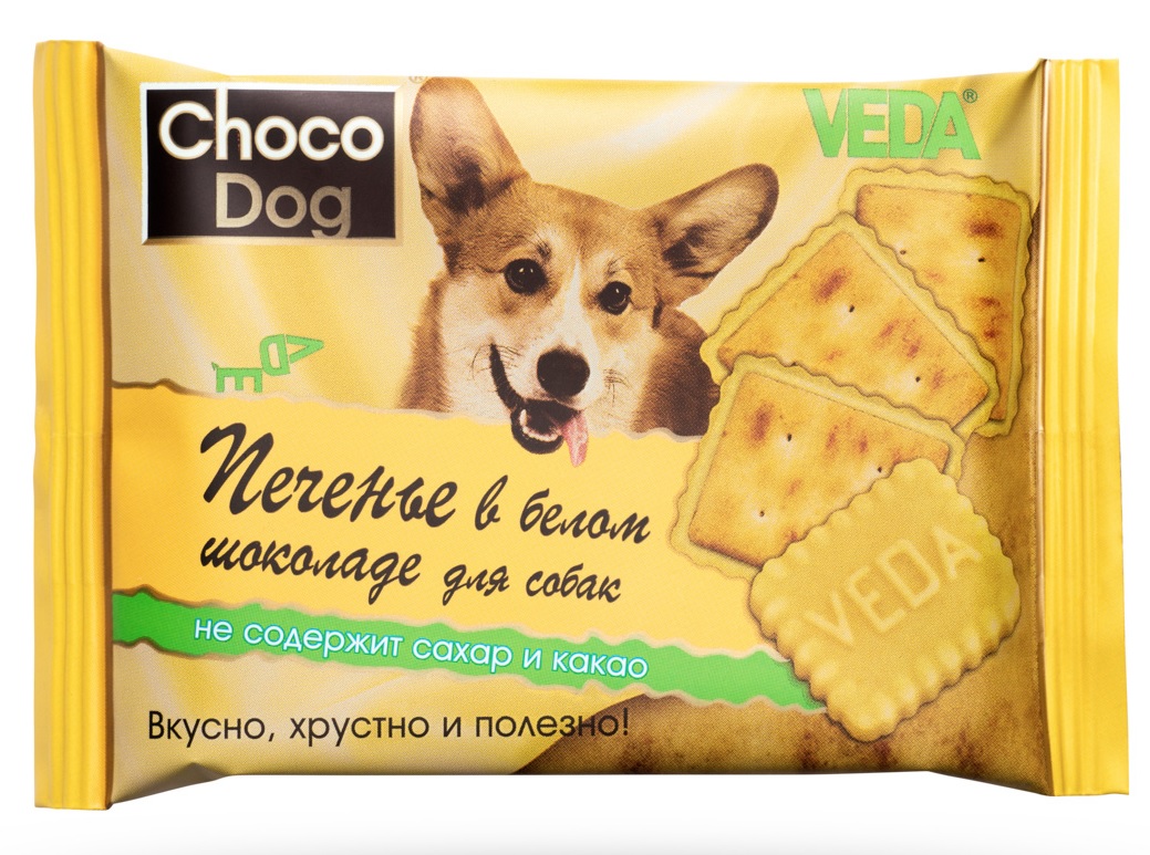 Лакомство для собак Choco dog печенье в белом шоколаде 30 г