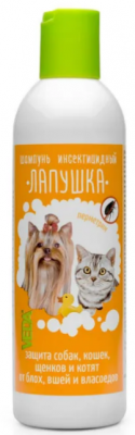 Лапушка шампунь для кошек и собак инсектицидный 220 мл