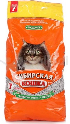 Наполнитель впитывающий для кошачьего туалета Сибирская кошка бюджет 7 л