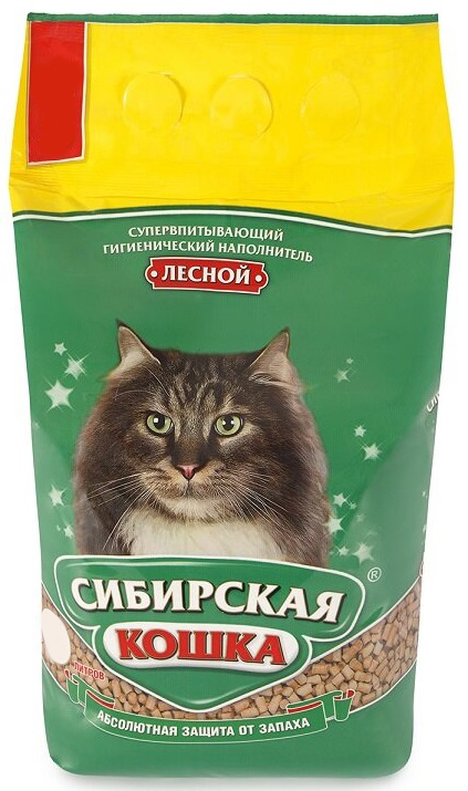 Наполнитель древесный для кошачьего туалета Сибирская кошка лесной 10 л