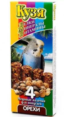 Палочки для попугаев Кузя 140 г n4 белки витамины минералы орехи