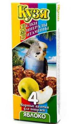 Палочки для попугаев Кузя 140 г n4 белки витамины минералы яблоко
