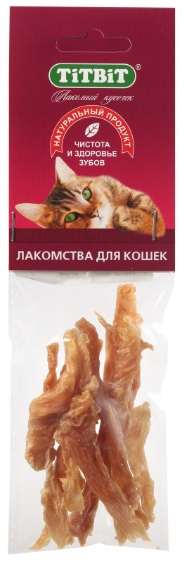 Соломка для кошек Титбит лакомый кусочек филе куриное