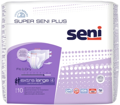 Подгузники для взрослых Super Seni plus extra large 130-170см N 10