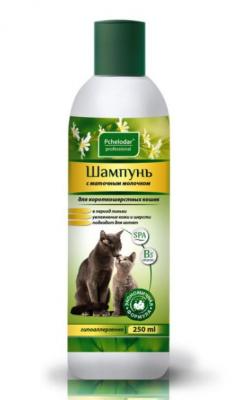 Шампунь гигиенический для короткошерстных кошек Пчелодар 250 мл с маточным молочком