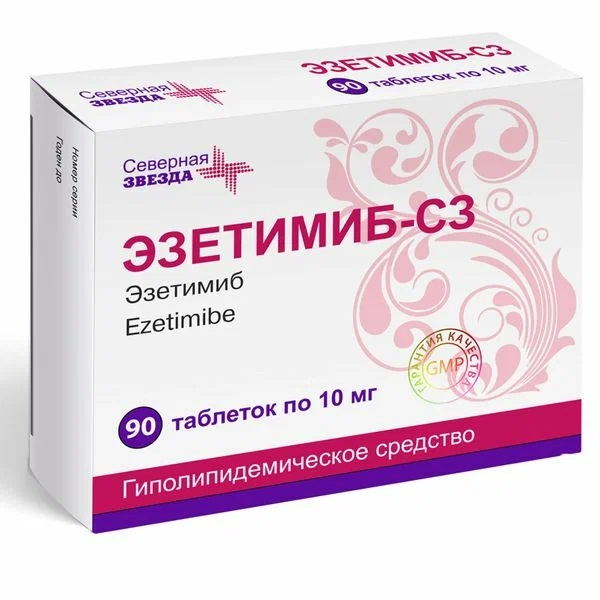 Эзетимиб-сз тб 10мг n90