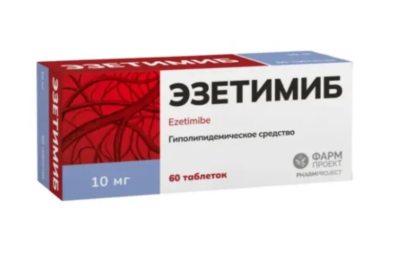 Эзетимиб тб 10мг n60