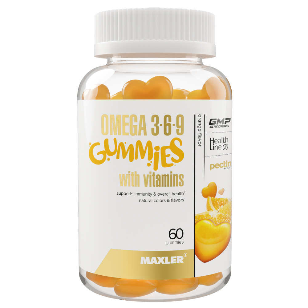 Maxler Gummies Омега 3-6-9 пастилки жевательные д/детей апельсин N 60