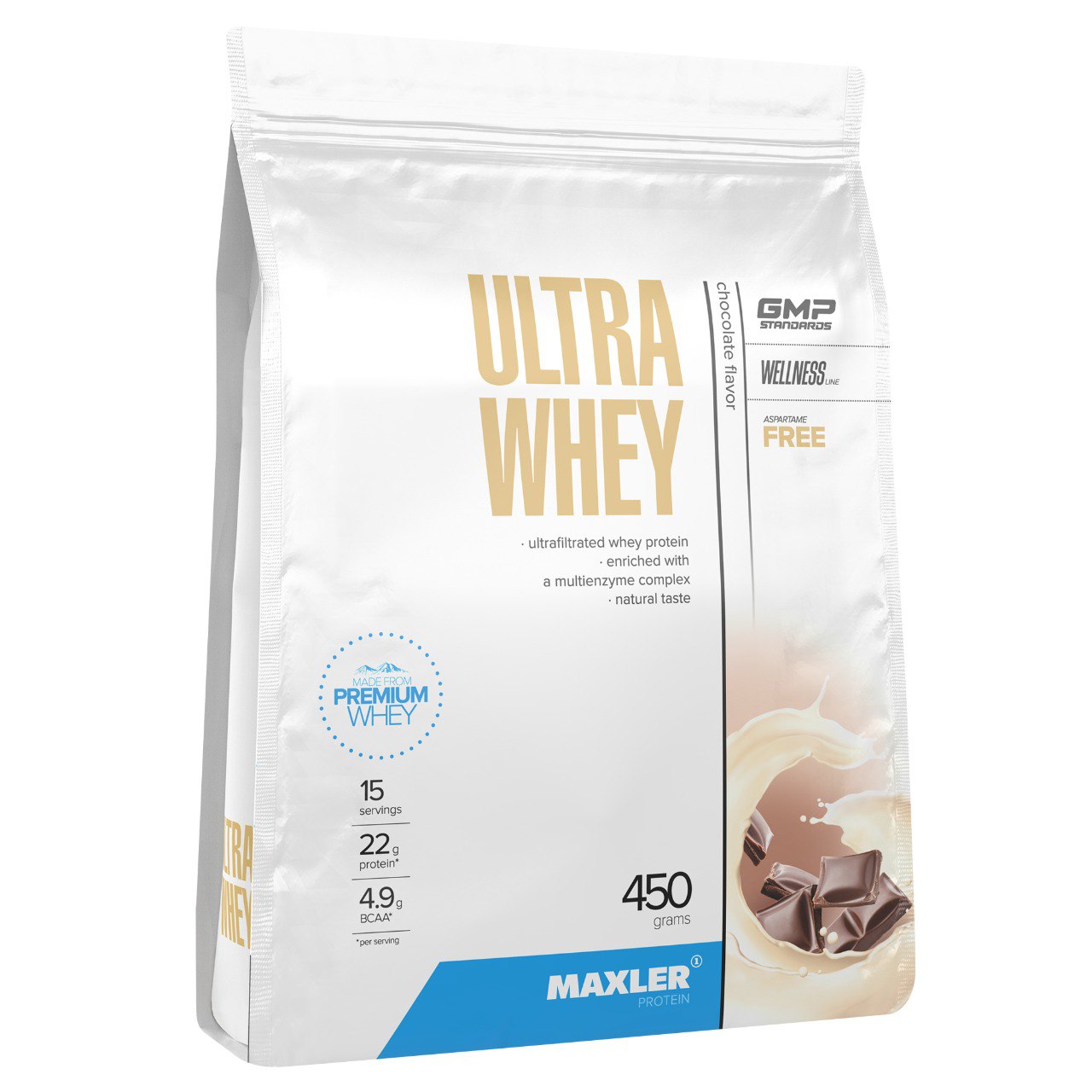 Maxler Ultra Whey Протеин сывороточный шоколад 450г N 1