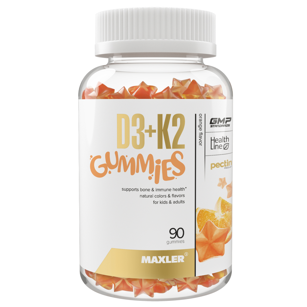 Maxler Gummies  Витамин D3+K2 пастилки жевательные д/детей апельсин N 90