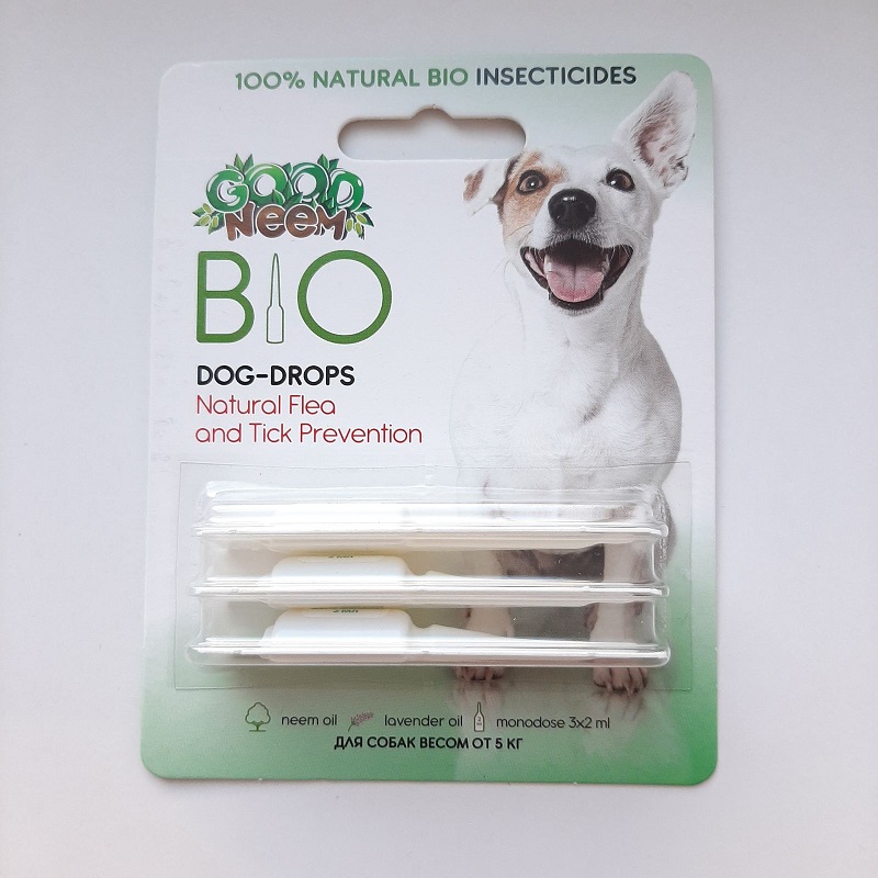 Good neem био-капли антипаразитарные для собак и щенков от блох и клещей 2 мл n3
