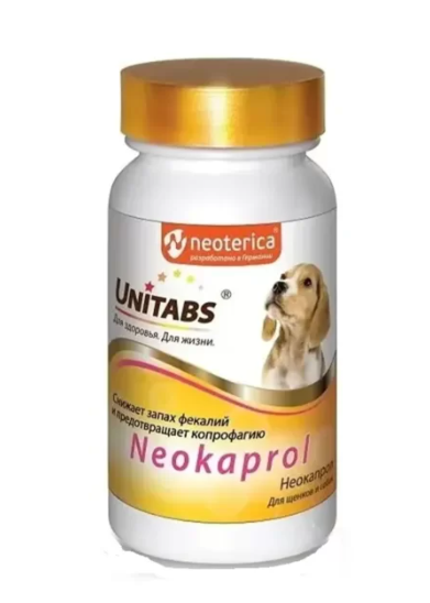 Unitabs таб для щенков и собак для отучения поедания фекалий n100 neokaprol