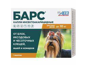 Барс капли для собак 2-10кг инсектоакарицидные 0.67 мл n4