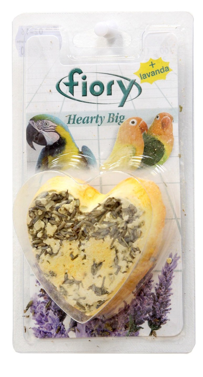 Био-камень для птиц Fiory 100 г hearty big в форме сердца с лавандой