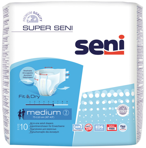 Подгузники для взрослых Super Seni medium 55-75кг N 10