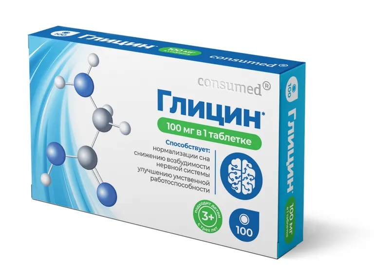 Консумед Глицин 3+ 100мг тб №100