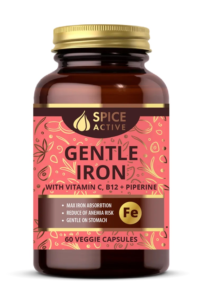 Спайс Актив Легкодоступное железо с витаминами С, В12 и пиперином капс. №60