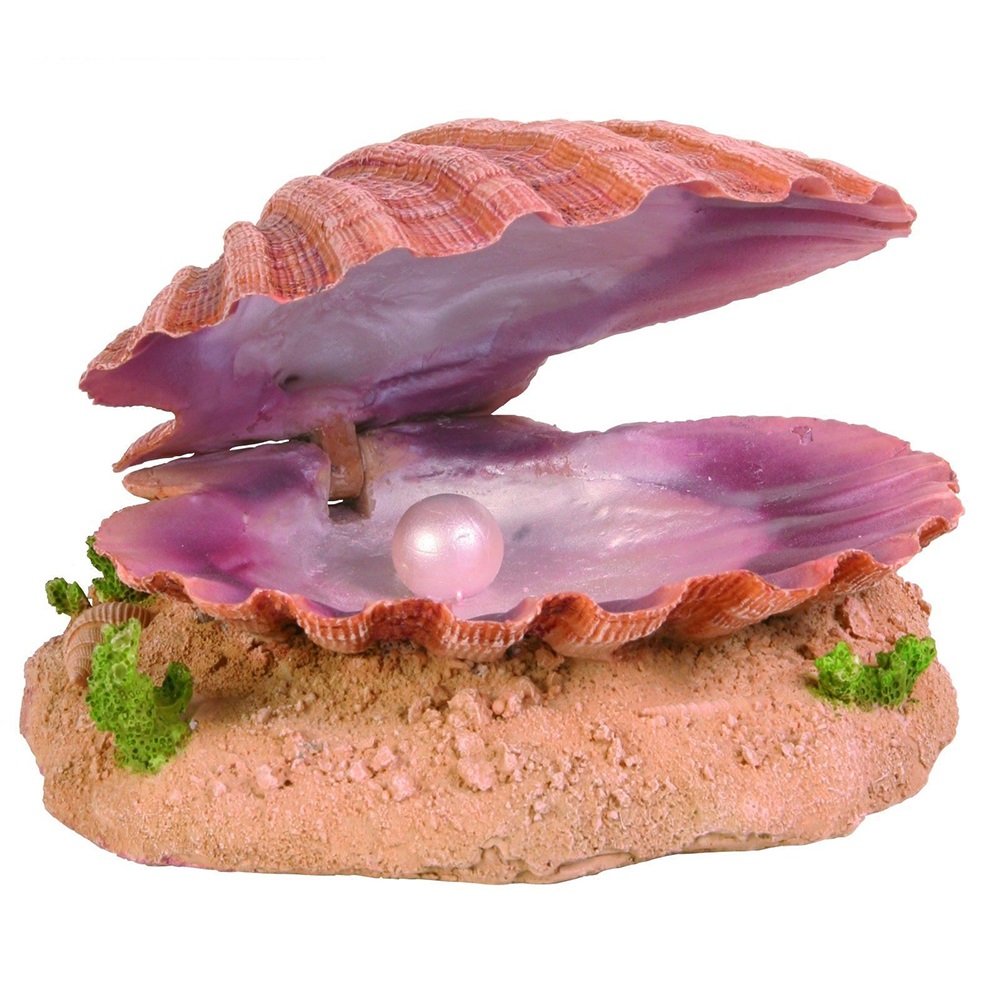 Грот морская раковина с жемчужиной Trixie 15см пластик