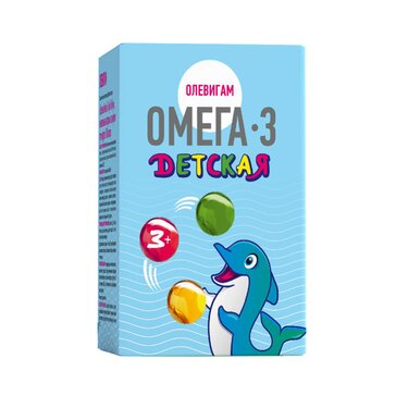 Олевигам Омега-3 для детей капс жев фруктовый вкус N 100