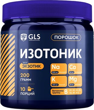 GLS порошок изотоник 200г бан. вкус экзотик