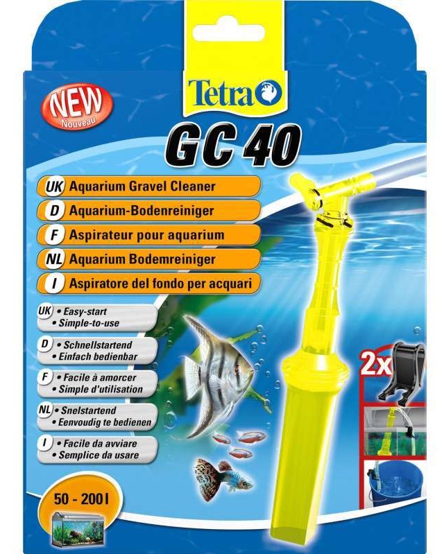 Грунтоочиститель сифон для аквариумов Tetra 50 -200л средний gc40