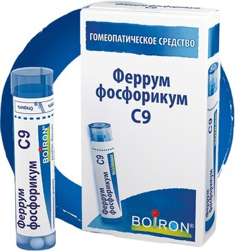 Феррум фосфорикум С9 гранулы гомеопатические 4г N 1