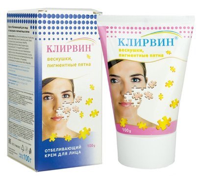 Клирвин крем для лица отбеливающий 100г