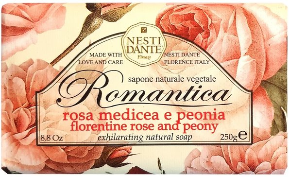 Nesti dante мыло твердое 250г роза и пион