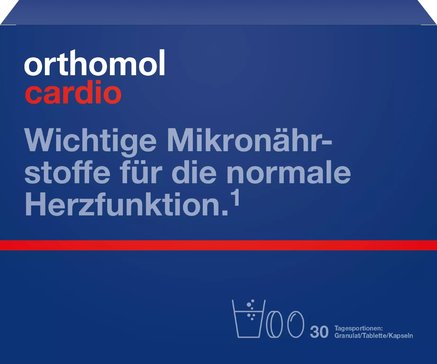 Ортомол кардио набор на 30 дней (пор 15г пак N30 + табл N60 + капс N90)