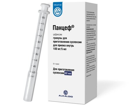 Панцеф гранулы для приг сусп 100 мг /5 мл 32 г 60 мл