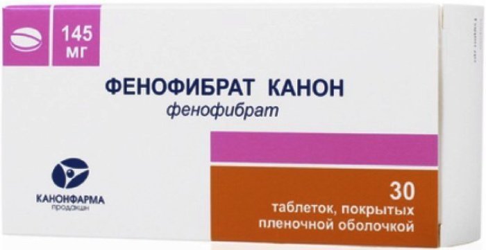 Фенофибрат Канон тб п/о плен 145 мг N 30