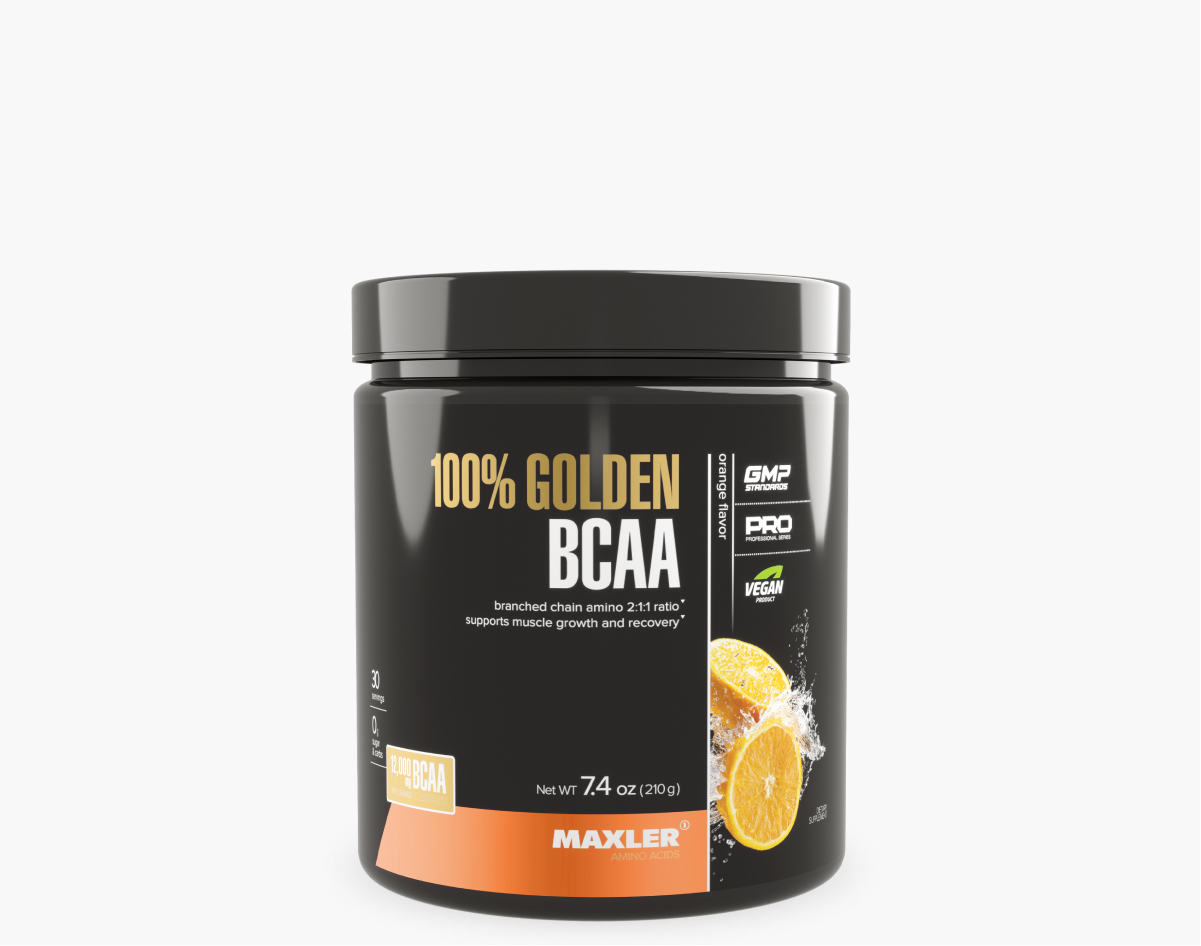 Maxler 100% Golden Аминокислоты BCAA 2:1:1 апельсин 210г