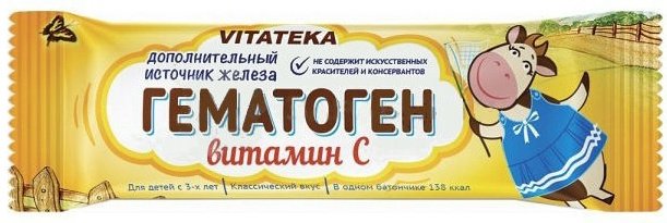 Гематоген 40 г Витатека с витамином C