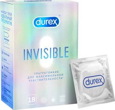 Презервативы Durex invisible ультратонкие N 18